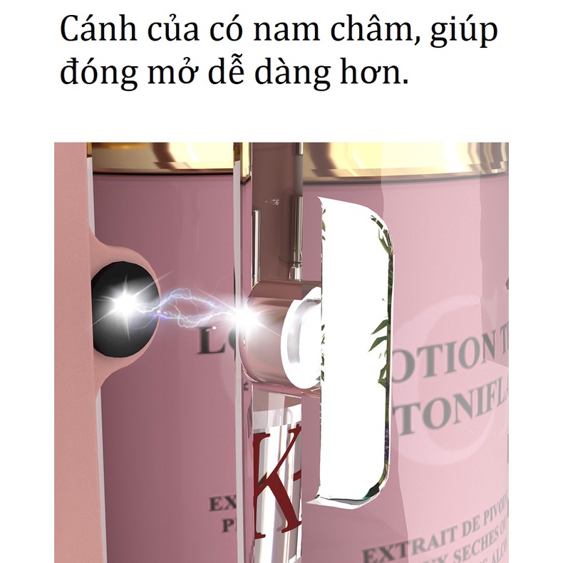 Kệ đựng mỹ phẩm treo tường nhà tắm FUHO, để đồ trang điểm trong nhà tắm treo tường không đục lỗ,có móc treo đồ