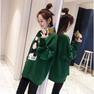 Áo Sweater Tay Dài Chất Nhung Dày Dặn Thời Trang Thu Đông