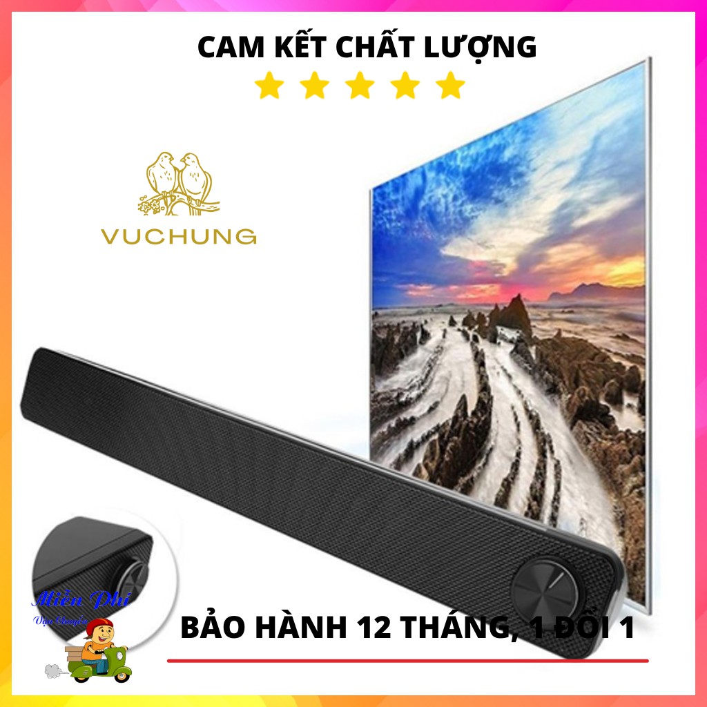 Loa máy tính Soundbar Sada , Loa vi tính Sada V-195 Âm Thanh Vòm 3D Siêu Trầm Sống Động Có Đèn Led Âm Bas To Cực Chuẩn