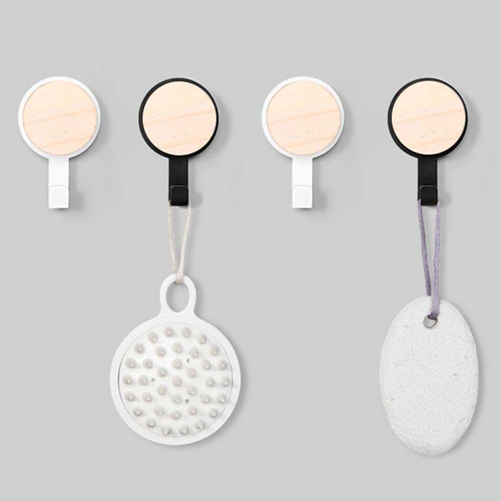 Móc treo đồ dán tường bằng gỗ sáng tạo tiện lợi