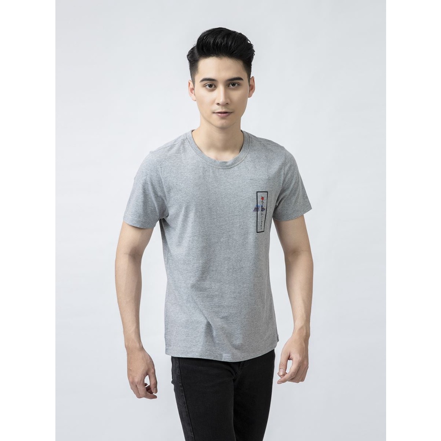 Áo thun nam ARISTINO cao cấp, chất liệu Cotton thoáng mát, co giãn 4 chiều, hoạ tiết đơn giản thanh lịch ATS010S1