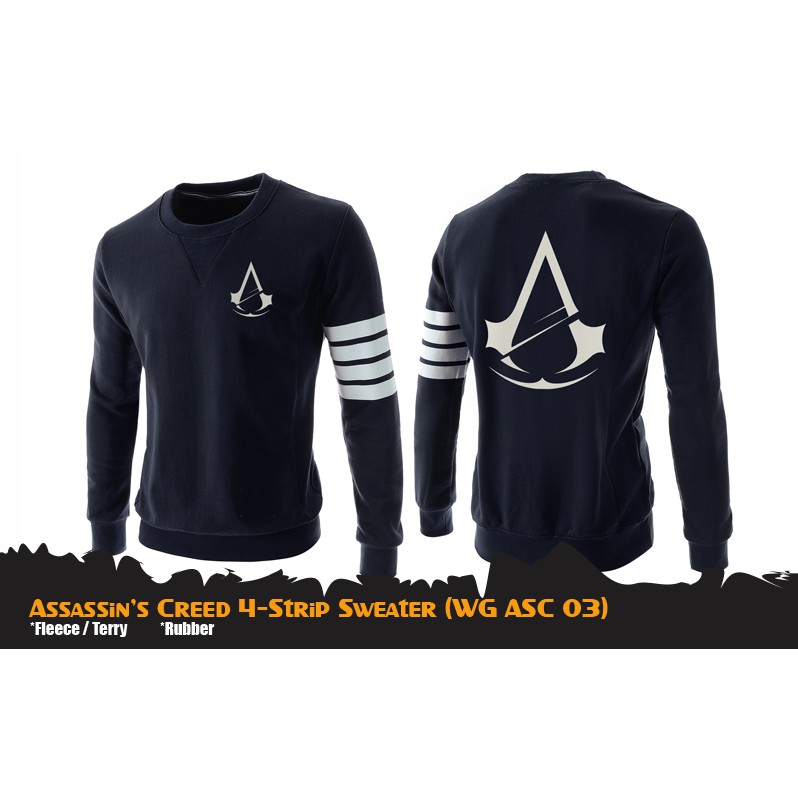 Áo Sweater In Hình Game Assassin 's Creed 4-strip (wg Asc 03)