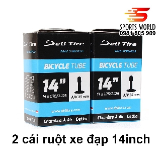 Ruột xe đạp 14x1.75/2.125 van xe máy dài 35mm DELI-TIRE