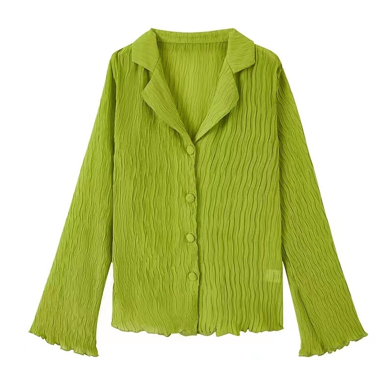 Áo Sơ Mi Nữ Cổ V Dài Tay Cổ Chữ V Thời Trang