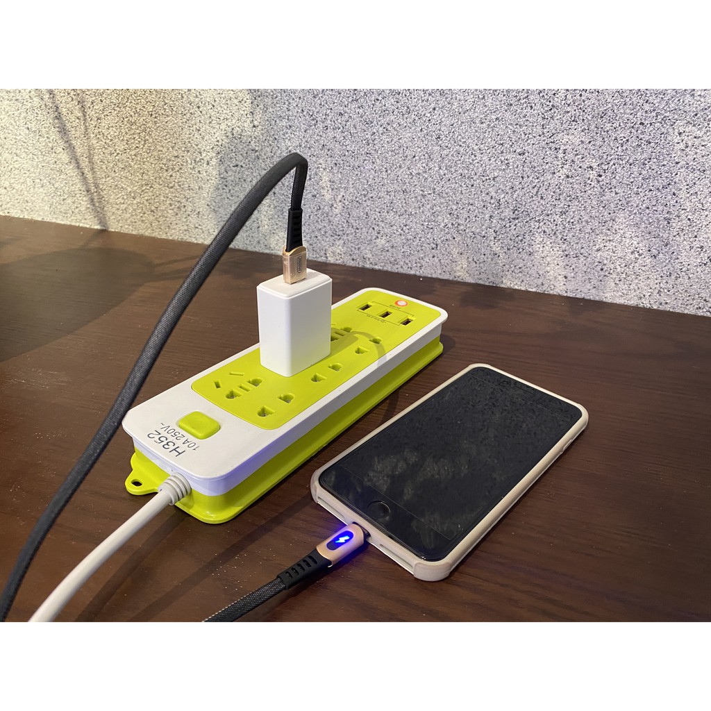 Cáp Sạc Nhanh Dài 1m Có Đèn Báo Sáng, Dây Dù Đầu Nhôm Siêu Nhanh, An Toàn Cổng Lightning Cho Iphone, Ipad - Zabun Shop