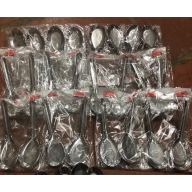 THÌA PHỞ INOX HOÀNG GIA DÀY CÁN DÀI LOẠI 1 - CÓ KHẮC CHỮ (SÉT 10 chiếc)