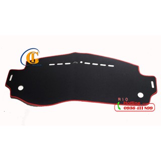 Thảm chống nắng taplo Kia Rio viền đỏ