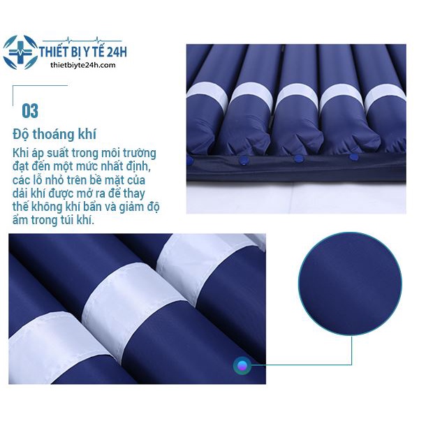 Đệm Hơi Chống Loét Cao Cấp Cho Người Già, Nệm Massage Cho Người Liệt HM N53