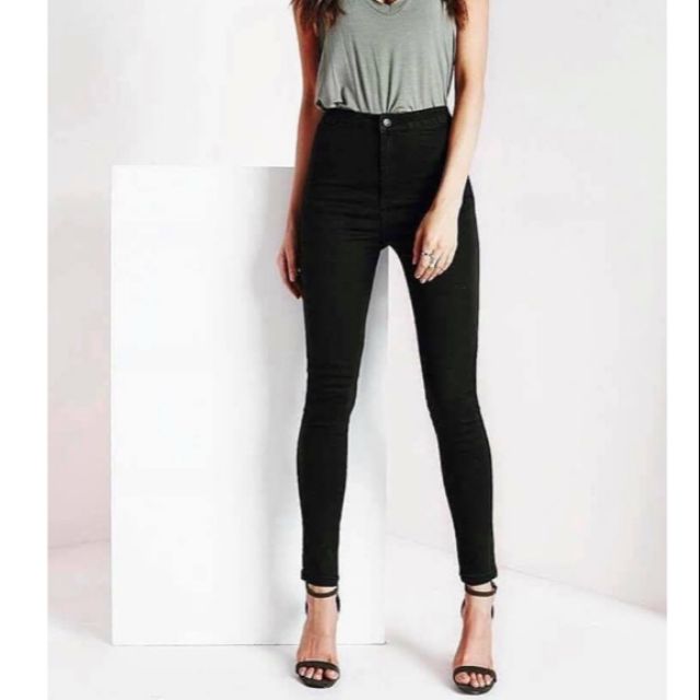 Quần jeans skinny topshop lưng cao D9530