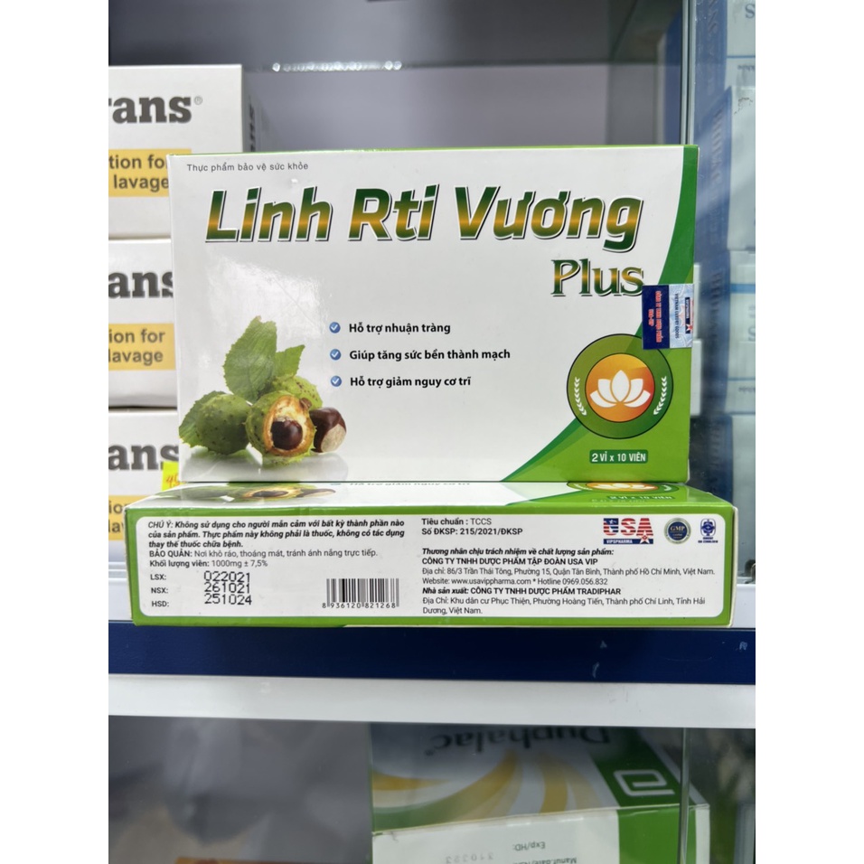 Linh Rti Vương Plus Với Các Thành Phần Thảo Dược Hỗ Trợ Trĩ, Giảm Nguy Cơ Bị Trĩ