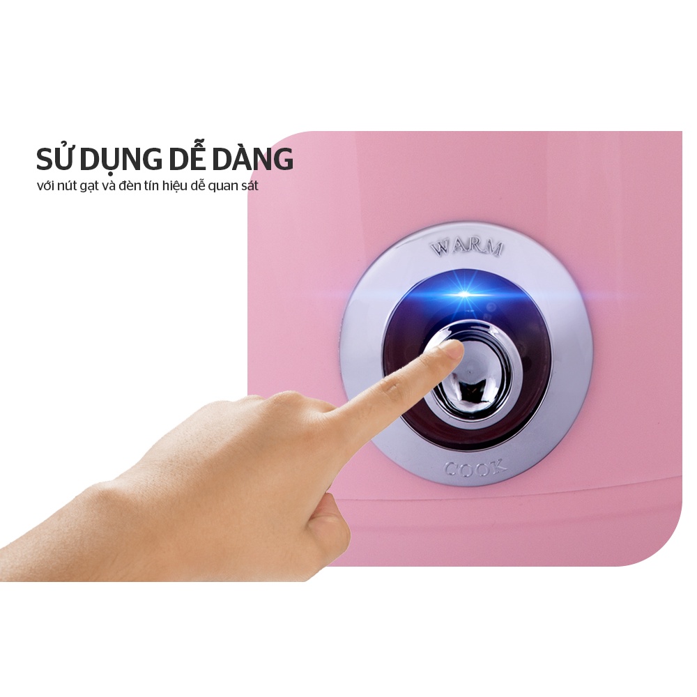 Nồi cơm điện 1.2L Happy Time (Sunhouse) HTD8522G - Hàng chính hãng bảo hành 12 tháng