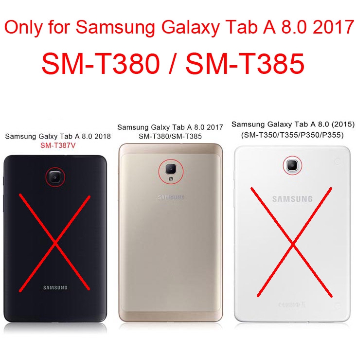 Ốp máy tính bảng bằng TPU dẻo mềm bảo vệ mặt sau cho Samsung Galaxy Tab A 8.0 2017 SM-T380 T385