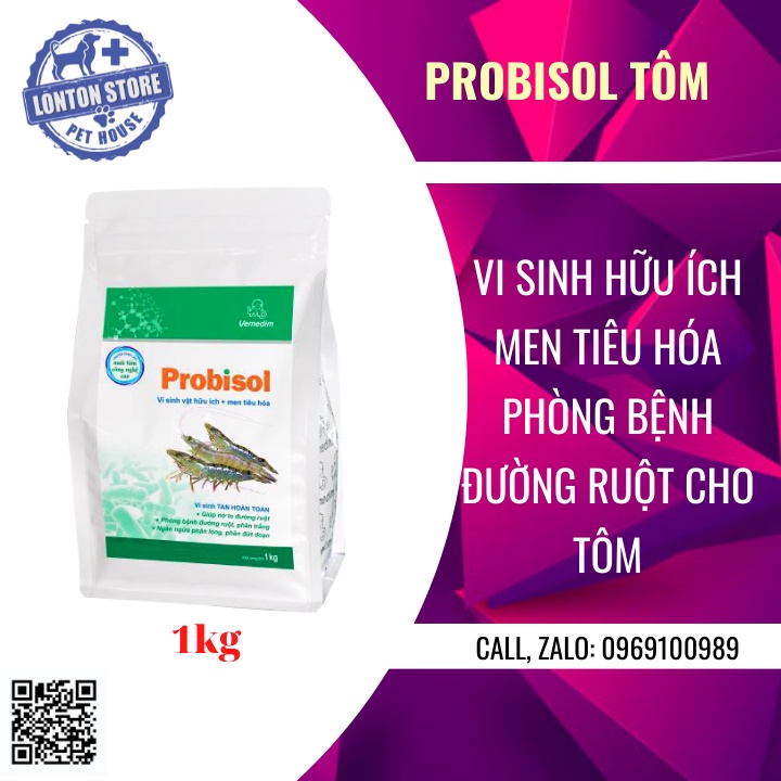 VEMEDIM Probisol tôm, vi sinh vật hữu ích và enzyme tiêu hóa cho tôm, gói 1kg - Lonton store