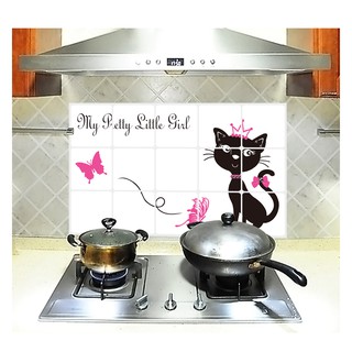Decal dán bếp Mèo xinh xắn 45x75cm