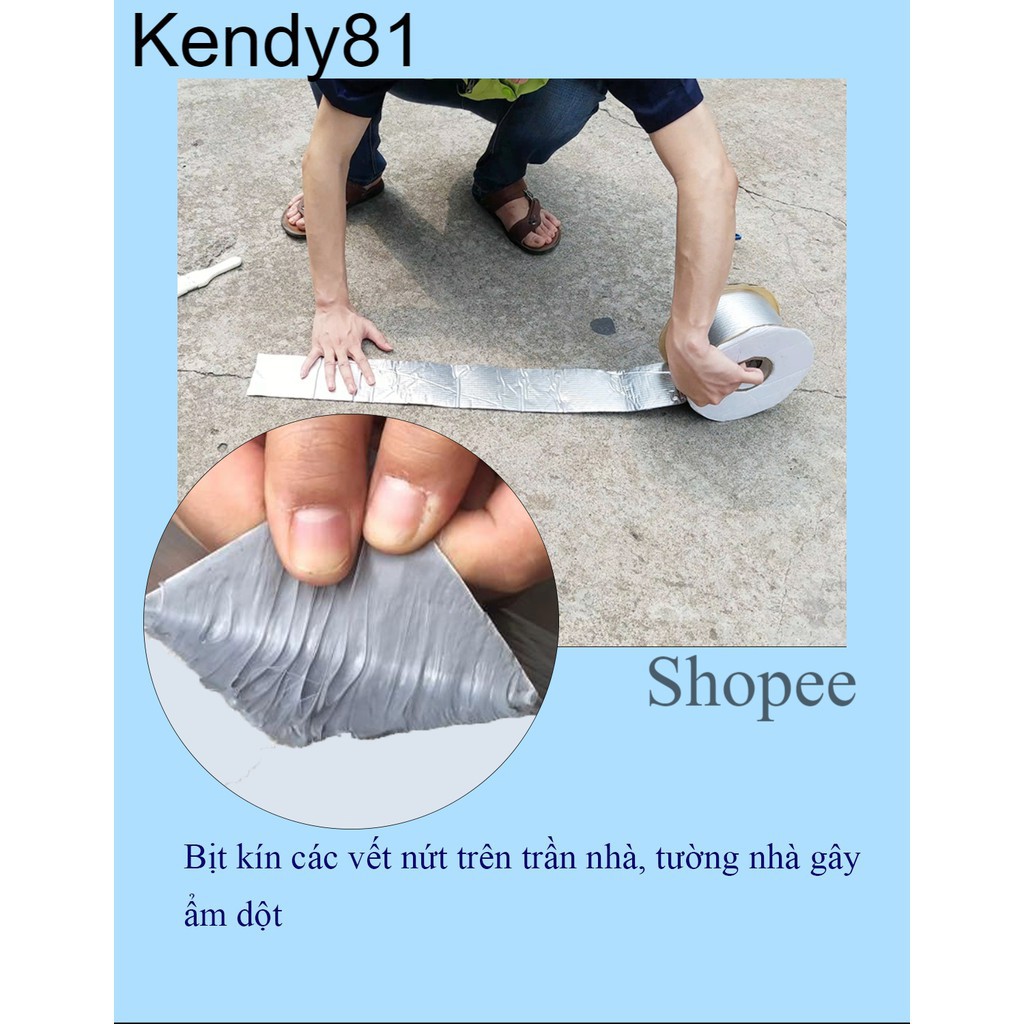 Băng Keo Siêu Dính Chuyên Dán chống thấm cho tường, trần nhà, mái tôn, ống nước, bể nước, xô chậu, phao bơi