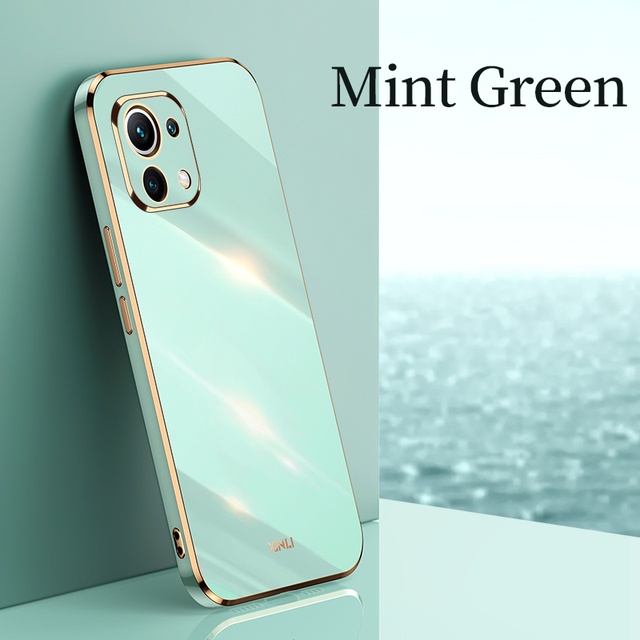 Ốp Điện Thoại Silicon Siêu Mỏng Hình Vuông Mạ Màu Cho Iphone 11 Pro Max 7 8 6 6S Plus SE 2020 20