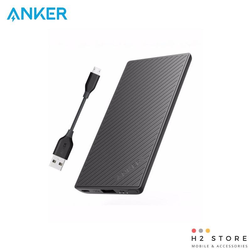 Pin Dự Phòng Anker PowerCore Slim 5000, kèm cáp Micro USB 10cm - B1250H12