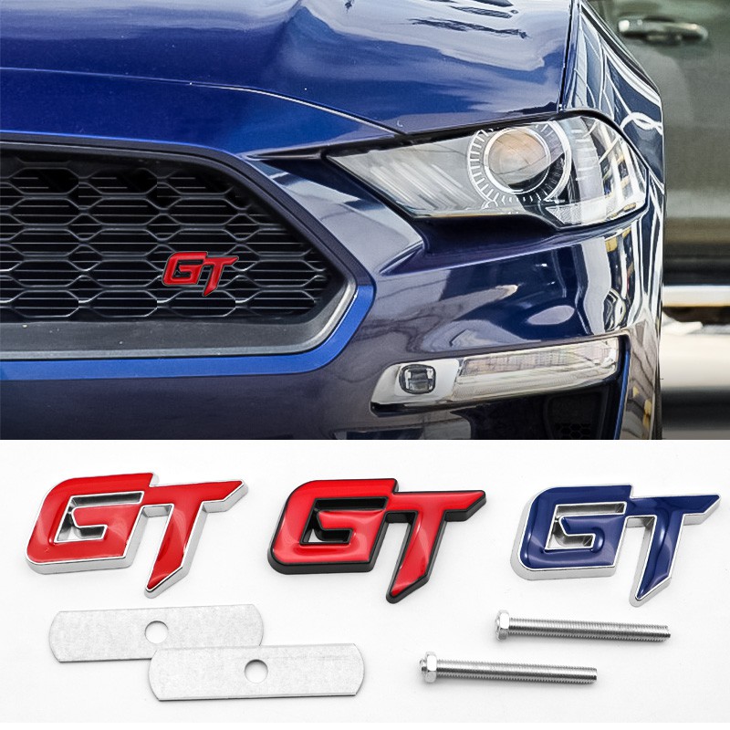 Miếng Dán logo GT 3D Bằng Kim Loại Trang Trí Xe Hơi Toyota Honda Ford Alfa Romeo Peugeot Mercedes Benz VWBmw Kia Nissan Opel Toyota Honda