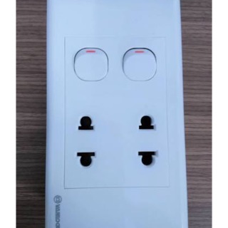 Ổ cắm đôi+ 1(2) lỗ công tắc sino