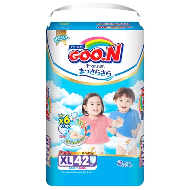 Bỉm goon Premium Thêm Miếng dán quần size Nb70/S64/M56/M60/L46/L50/XL42