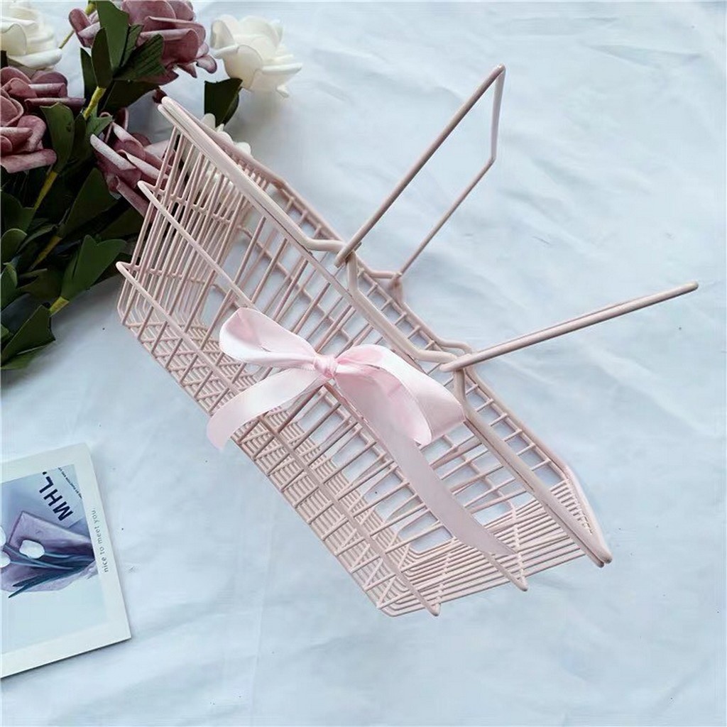 Giỏ, Rổ Đựng Đồ Mỹ Phẩm, Phụ Kiện Chụp Ảnh Decor Bàn Học Cửa Hàng Sơn Tĩnh Điện