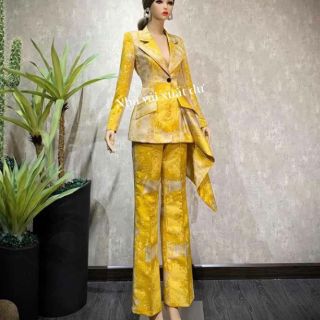 Vải Tafta gấm màu vàng 2020