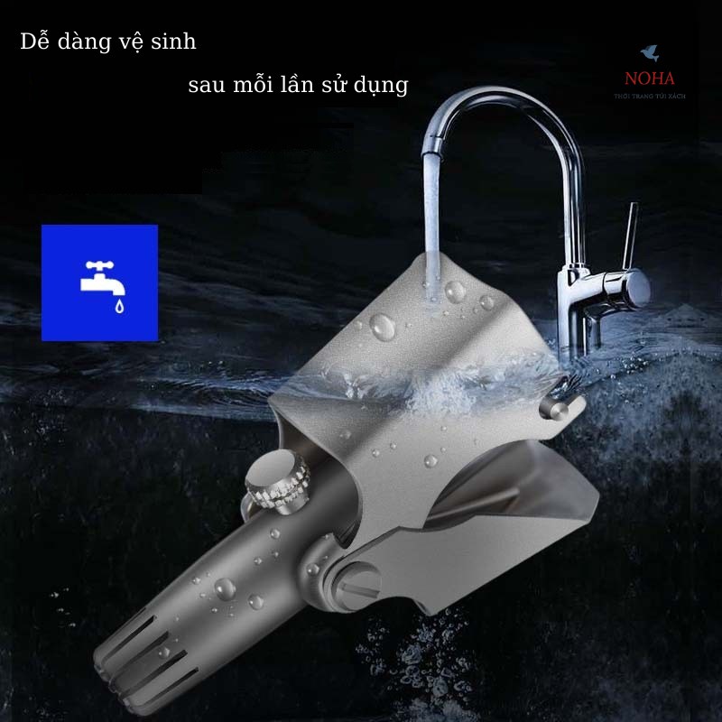Dụng cụ cắt tỉa lông mũi bằng thép không gỉ cao cấp, máy cắt lông mũi an toàn tiện lợi