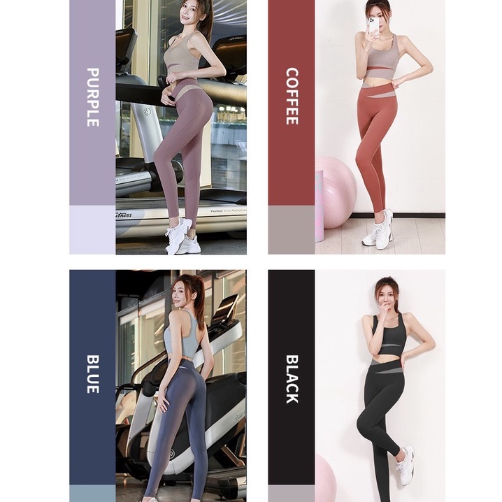 Bộ tập gym yoga nữ quần dài legging cạp cao áo bra thể thao vải thun lạnh cao cấp, đồ tập gym yoga nữ big size SET09