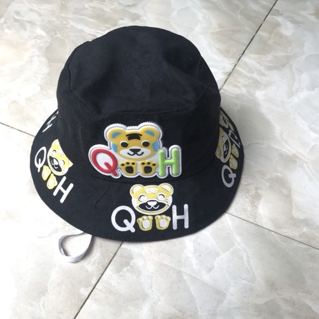 Mũ Tai Bèo Vải hình chó QH Hai Mặt Chống Nắng Thời Trang Cho Bé