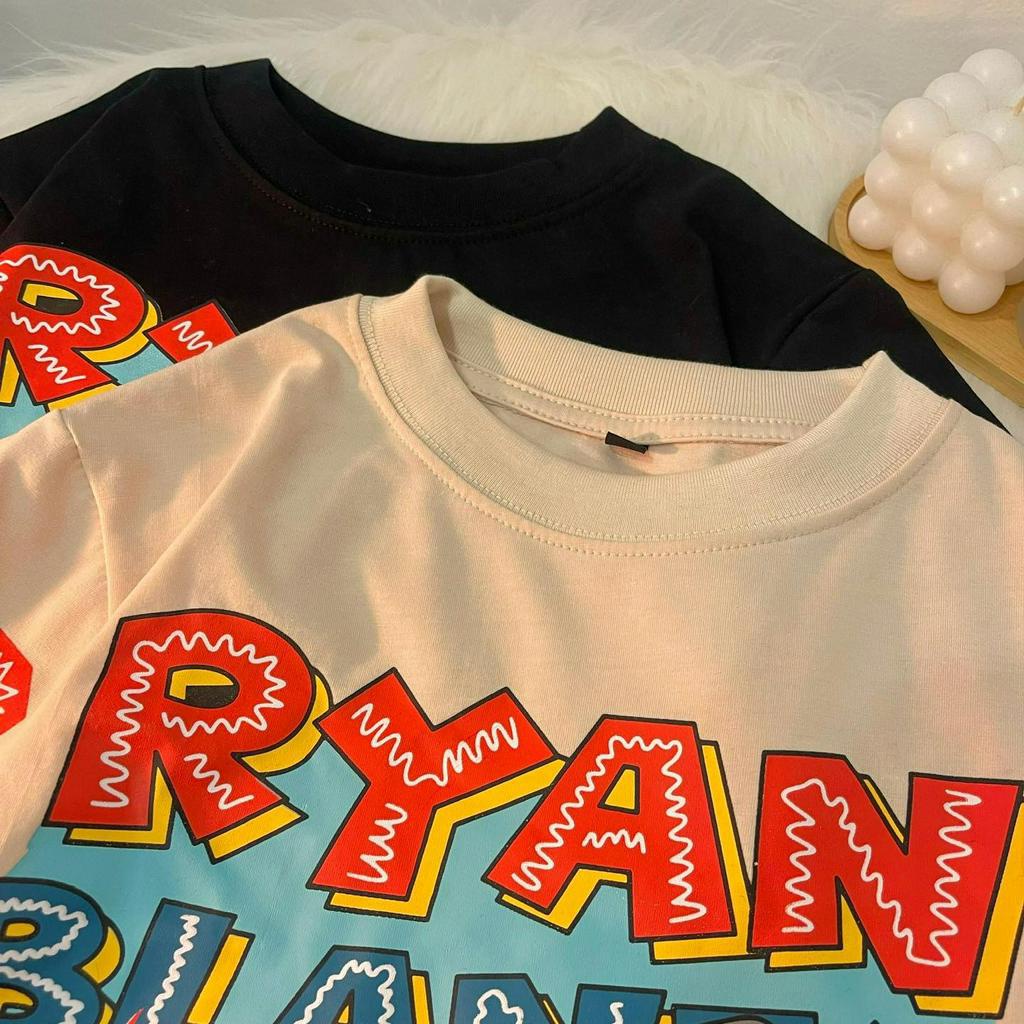 [sẵn] Áo Thun Baby Tee Tanazi Unisex Form Rộng Vải Cotton Dày Mịn In Chữ Ryan 2 Màu (ảnh thật tại shop)Tanazicloset