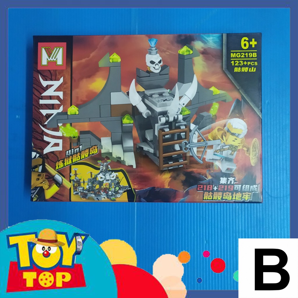 Xếp hình ghép ninja season 13 - mô phỏng một góc lâu đài phù thủy đầu lâu ninja lắp ráp MG219