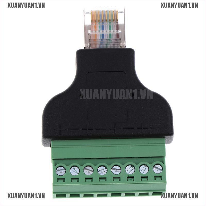 Giắc chuyển đổi từ 8P8C RJ45 cổng cắm internet sang 8 pin av