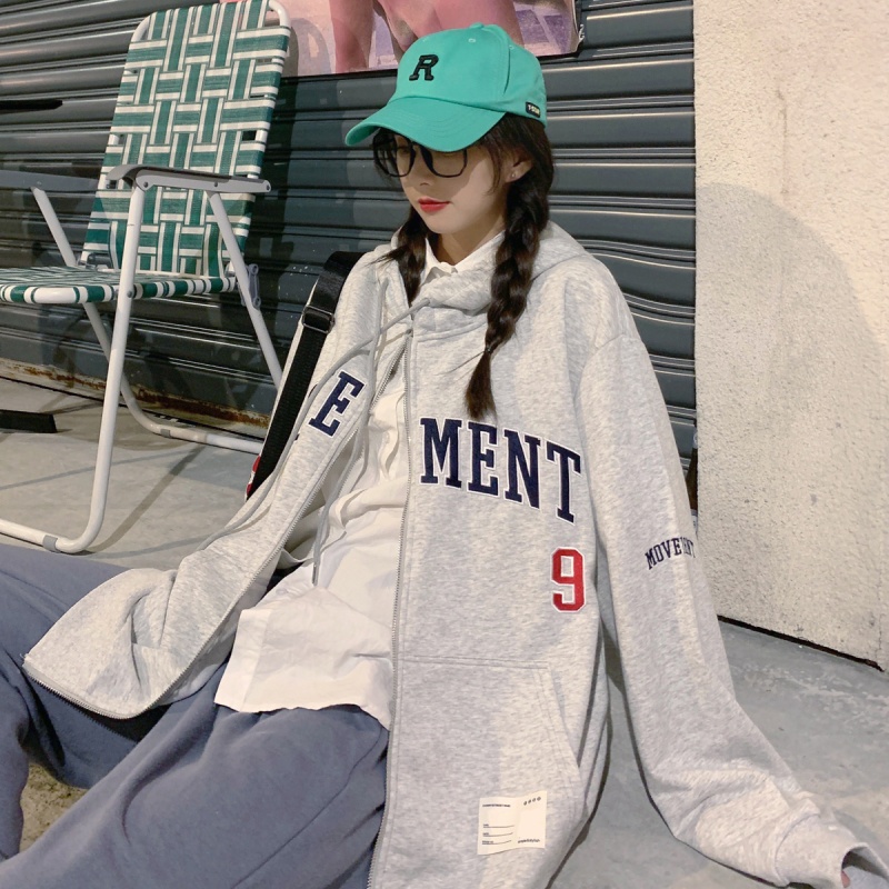 Phụ Nữ Mùa Thu Mới Áo Len Có Mũ Trùm Đầu Sang Trọng Phong Cách Hàn Quốc Áo Khoác Cardigan Xu Hướng Rộng Rãi