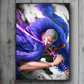 TRANH CANVAS ANIME ONE PIECE treo tường in theo yêu cầu 11 - Zoro