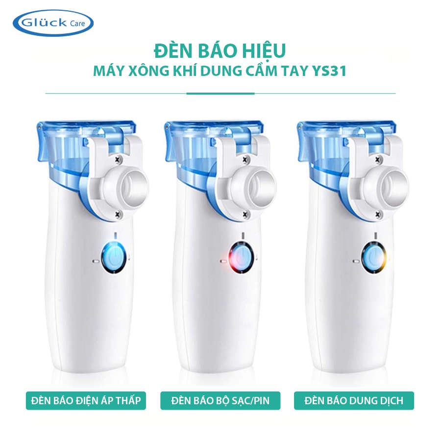 Máy xông khí dung cầm tay Gluck Care YS31 bảo hành 24 tháng - MESH Nabulizer - Thương hiệu Đức