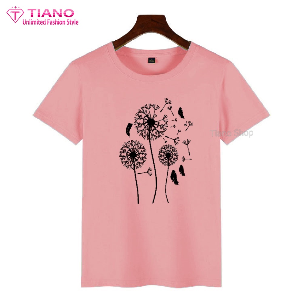 Áo Thun Nữ Tay Ngắn Lá Bồ Công Anh May Mắn AT-025 Tiano Shop