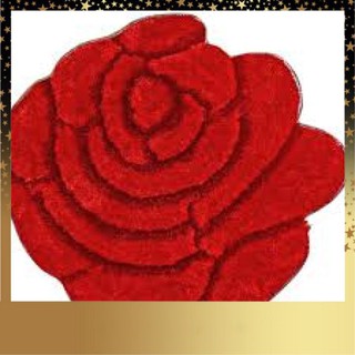 Thảm chùi chân lông xù hoa hồng 60cm x 60cm