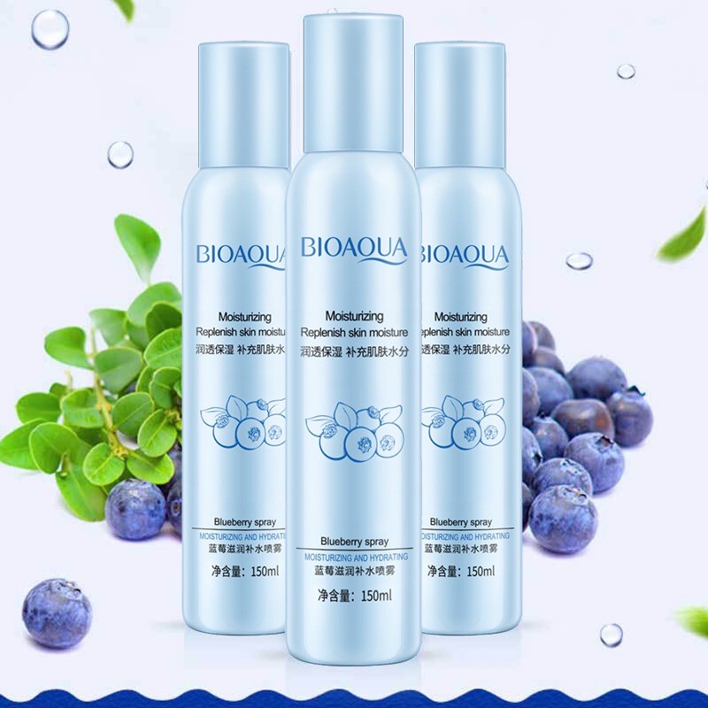 [MỚI VỀ] Xịt khoáng Bioaqua 150ml hương việt quất xanh bueberry cấp ẩm dưỡng ẩm nhanh cho da | WebRaoVat - webraovat.net.vn