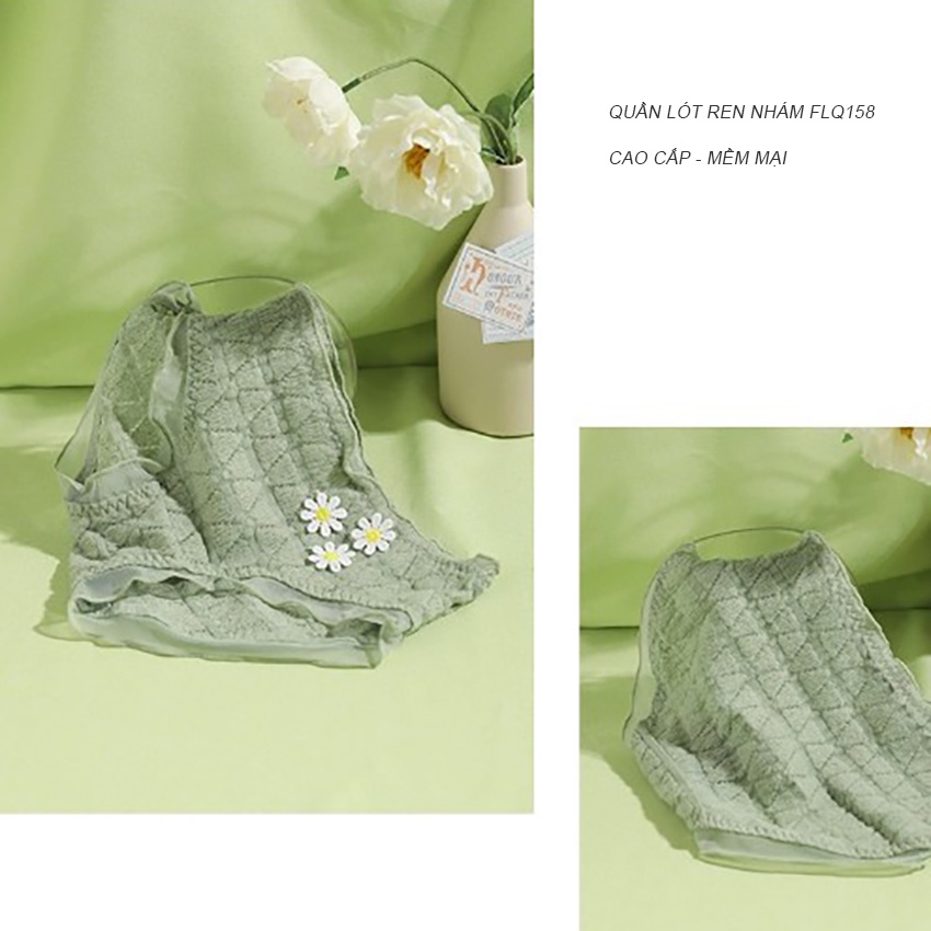 Quần lót nữ ren nhám siêu co giãn đính hoa cúc dễ thương Havana FLQ158