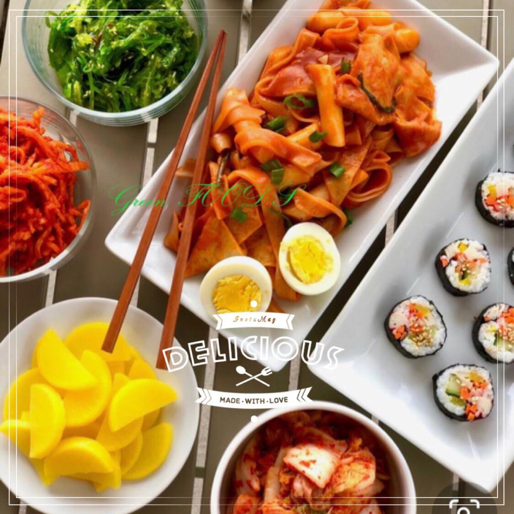 [COMBO 500g + 100g] Bánh Gạo Tokbokki Hàn Quốc + Sốt tương ớt Hàn Quốc loại ngon