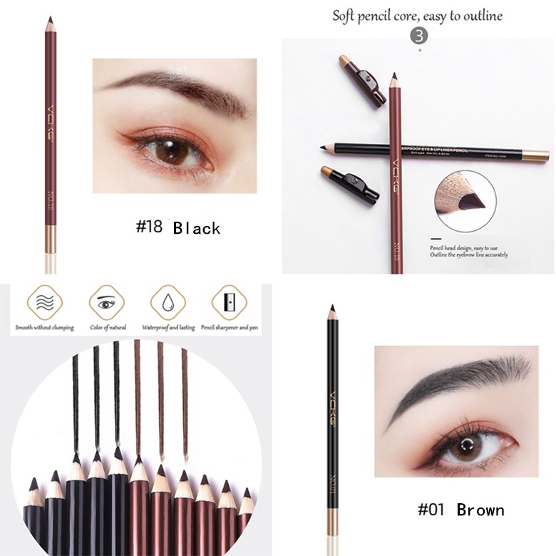 [Hàng mới về] Bút kẻ chân mày kèm đồ gọt bút tiện dụng dễ sử dụng | BigBuy360 - bigbuy360.vn