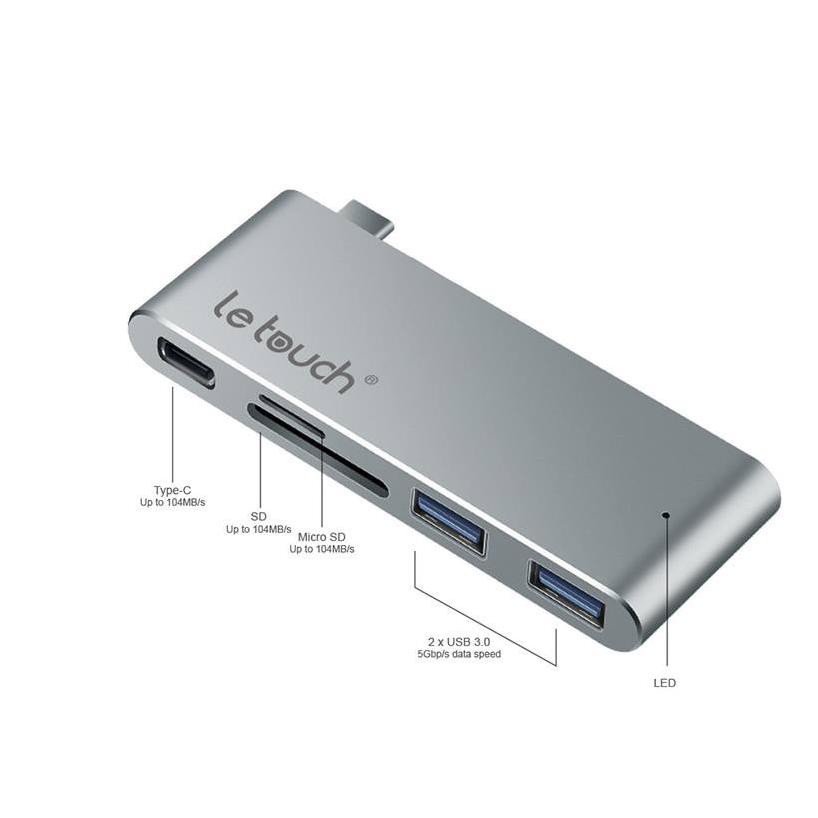LeTouch USB-C Combo HUB 5 in 1 Cho MacBook [Freeship 10k]
