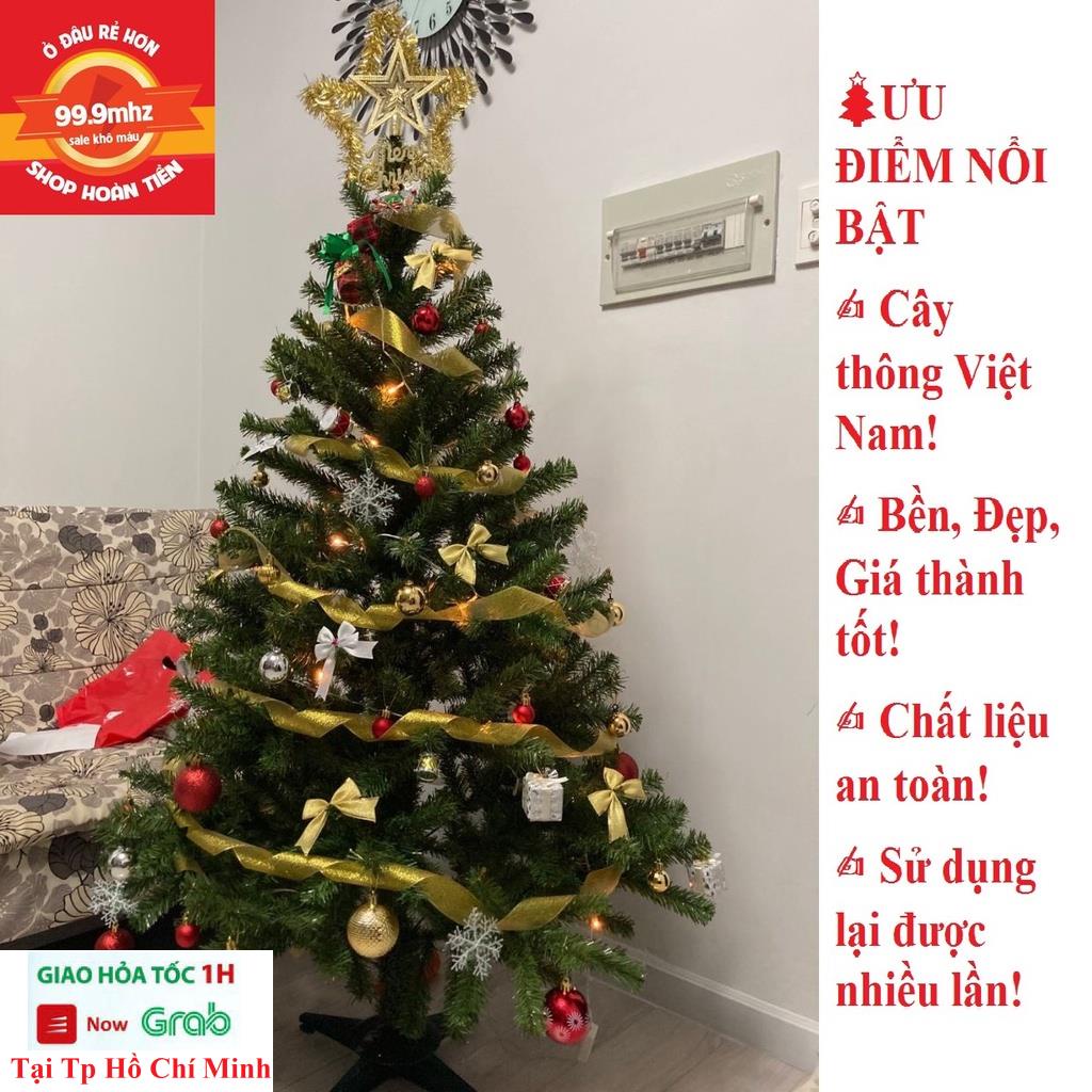 Cây Thông Noel Có Phụ Kiện Trang Trí Chiều Cao Cây Thông 1m5 Hàng Việt Nam Lá Dầy Nhiều Nhánh Rất Đẹp