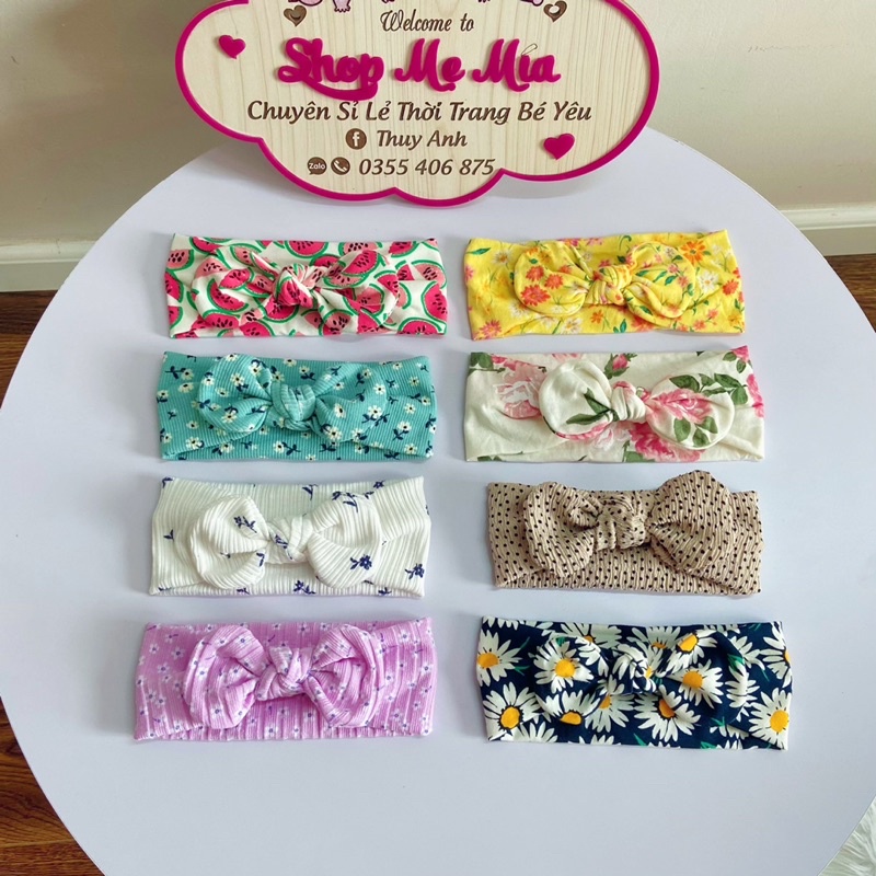TURBAN CHO BÉ GÁI RẺ ĐẸP CHẤT COTTON MỀM MỊN