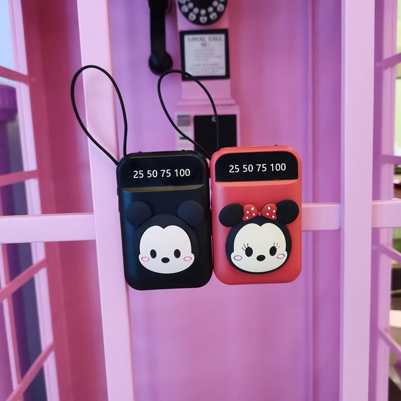 Sạc Dự Phòng 20000 Mah Comes 4 Dòng Hình Chuột Mickey Có Dây Đeo Cho Apple Android Huawei