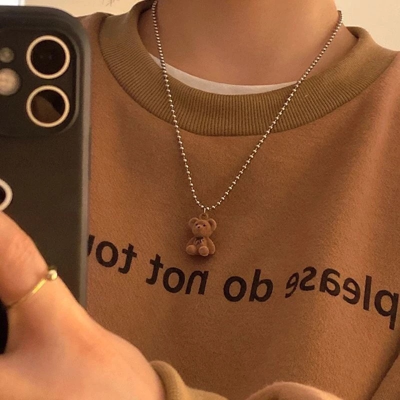 Vòng Cổ Choker Mặt Gấu Teddy Nhồi Bông Đáng Yêu
