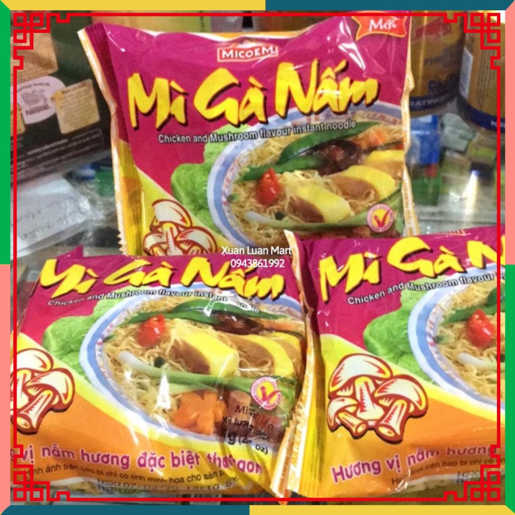 Set 5 Gói Mì Tôm Gà Nấm Micoem 70g