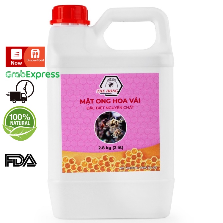 MẬT ONG HOA VẢI ĐÓNG CAN 2 LÍT CAO CẤP CHUẨN 100% - THẾ HỒNG HONEY