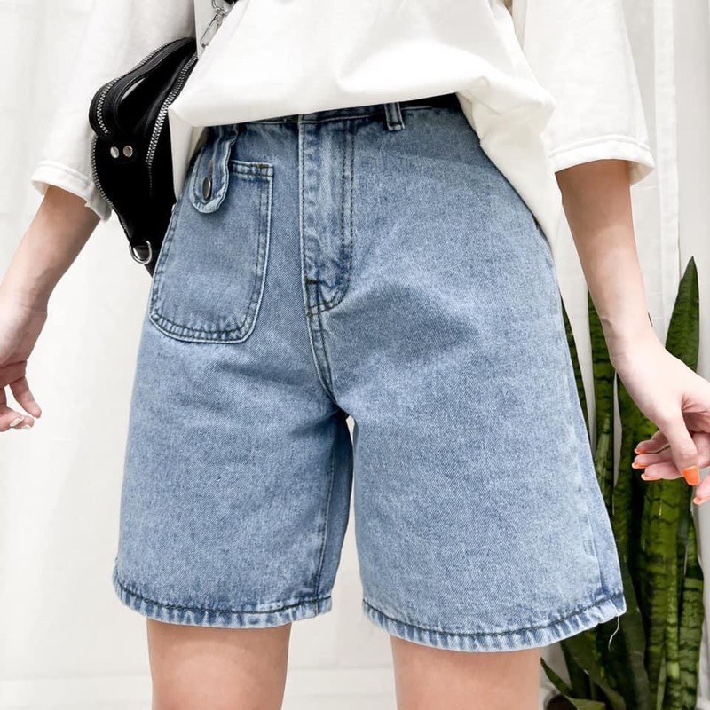 Quần short ngố jeans Style ulzzang siêu đẹp ạ ( hình thật kèm video)