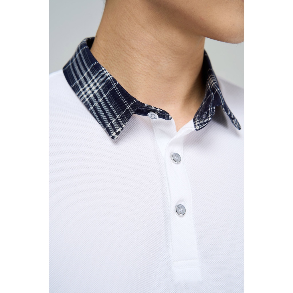 Áo Polo Yody Nam chất liệu cafe phối cổ kẻ sơ mi mềm mịn thoáng mát APM4221